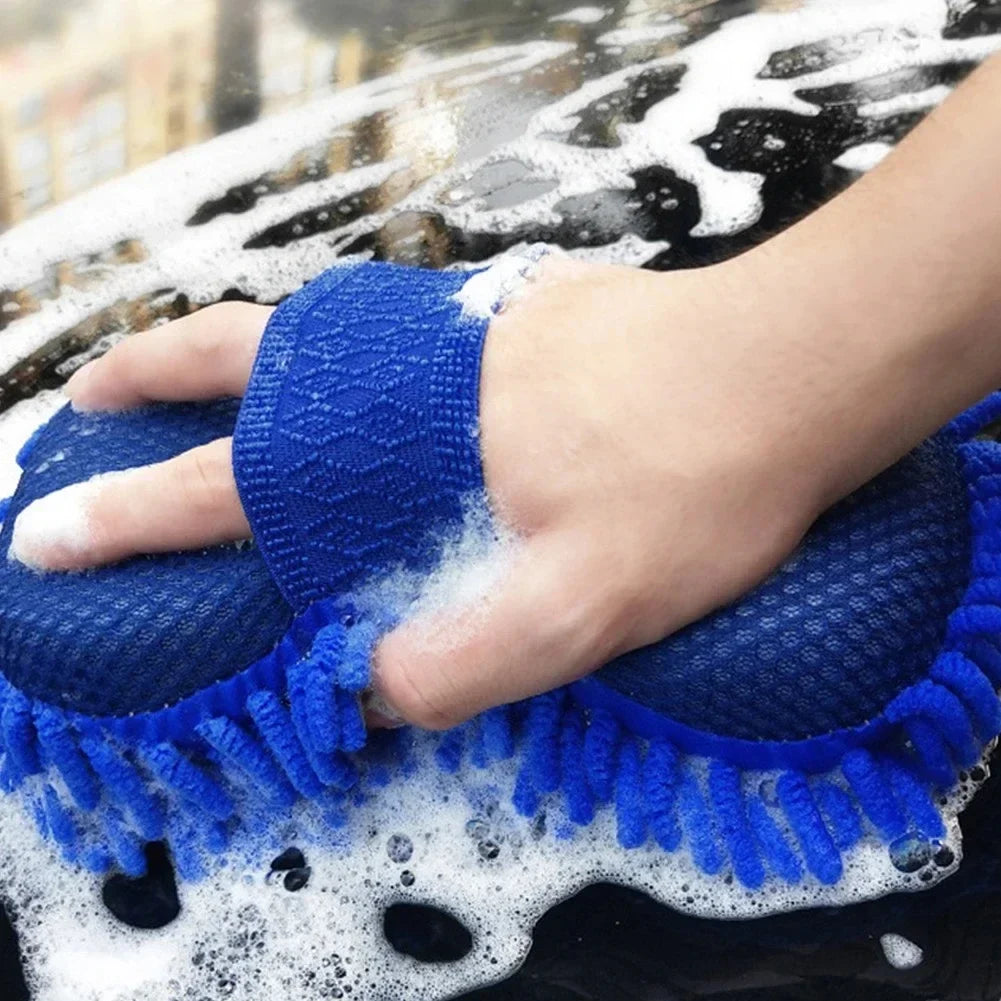 Ultra-Fine Microfiber Car Wash Sponge Soft Scratch-Free Cleaning Pad
