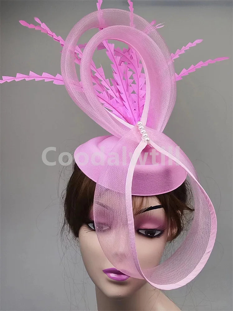 Ladies Royal Ascot Chapeau Cap Wedding Fascinator Hat Headpiece Women Church