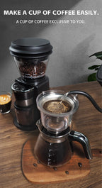 HiBREW Automatic Burr Mill Electric Coffee Grinder with 34 Gears for Espresso American Coffee Pour Over Visual Bean Storage G3