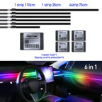 Car Ambient Lights RGB 64 Color Universal LED Interior