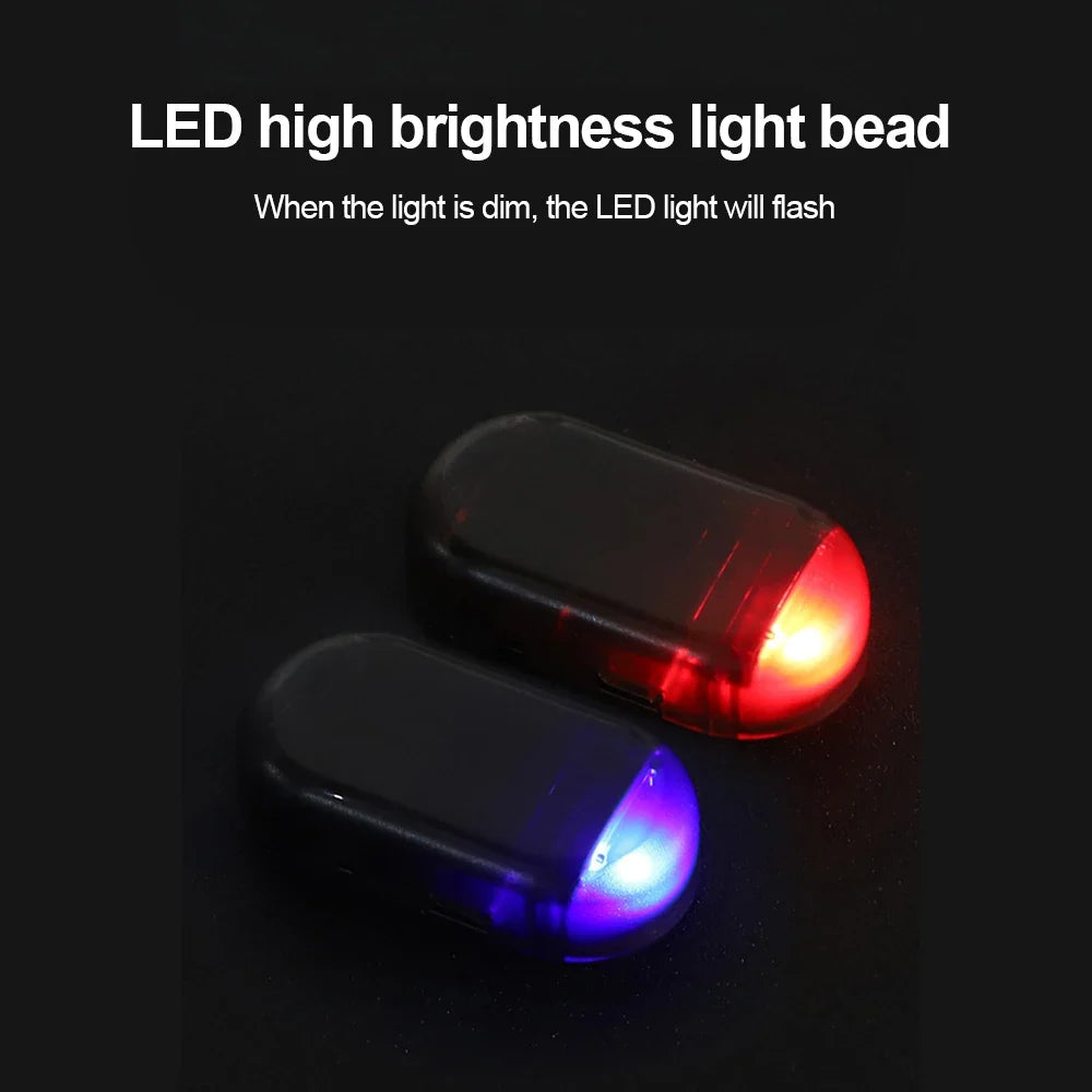 Solar Car Security Light LED Flashing Anti-Theft Warning Light (Dummy Alarm)