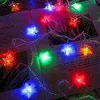 KIKIELF LED Star Fairy Lights Outdoor Garden Warm White
