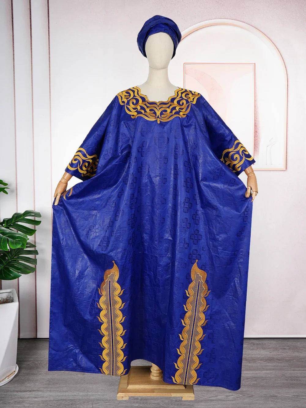 African Dresses for Women Dashiki Traditional Bazin Gown Ankara Embroidery Boubou Robe Nigeria Wedding Evening Party Dress
