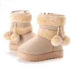 Babies Winter Snow Boots Comfortable Thick Warm Lobbing Ball Cute Boots