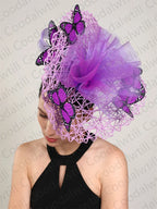 New Fascinator Wedding Headpiece Women Butterfly Headwear For Church Derby Hat