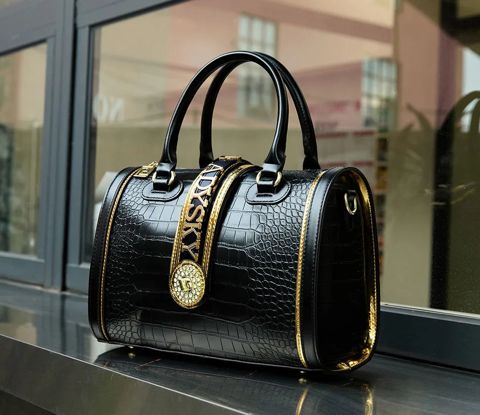 Large-capacity Women's Boston Barrel Handbags
