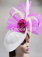Elegant Flower Fascinator Pillbox Cap Wedding Women Fascinator Hat Headband