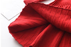 Girls Red Long Sleeve Sweater Tutu Party Dress Christmas New Year's Outfit Knee-Length Casual Cotton Polyester Turtleneck