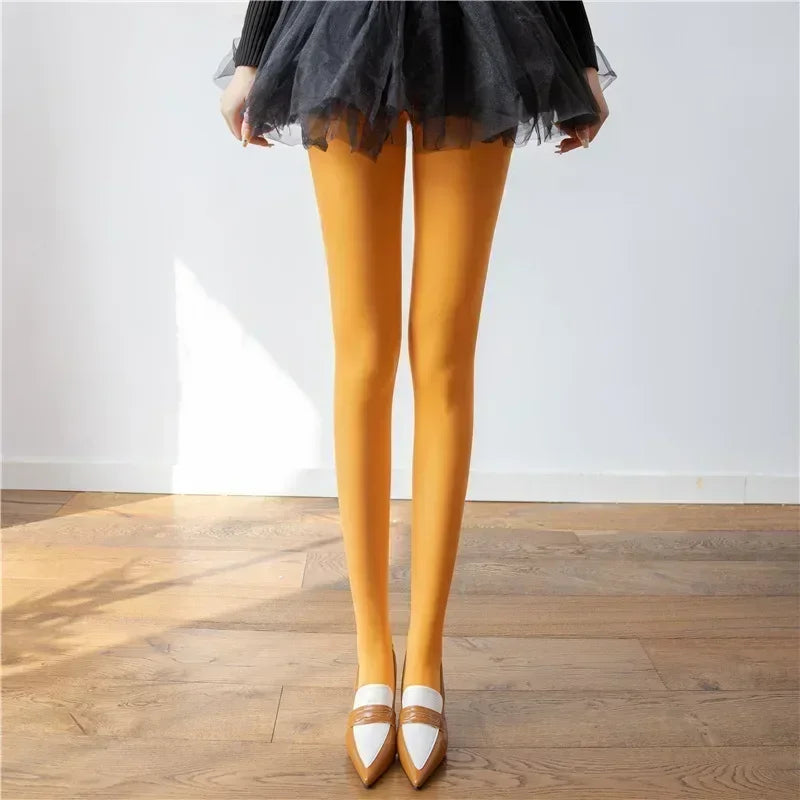 Talenza Women's Tights Slim Stockings Pantyhose Super Elastic Large Size Leggings Red Women's Sexy Tights Spring Autumn Winter