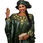 African Attire For Women's Abaya Embroidery Plus Size Elegant Party Church Dress