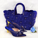 2022 Rivet Style Women Shoes and Bag to Match in Color matching High Quality