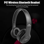 P47 Wireless bluetooth headphone With Mic Noise Cancelling Headsets Stereo Sound Earphones Sports Gaming Headphones Supports PC