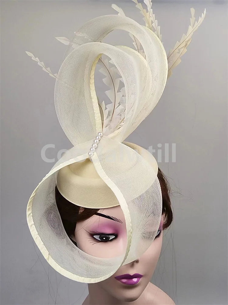 Ladies Royal Ascot Chapeau Cap Wedding Fascinator Hat Headpiece Women Church