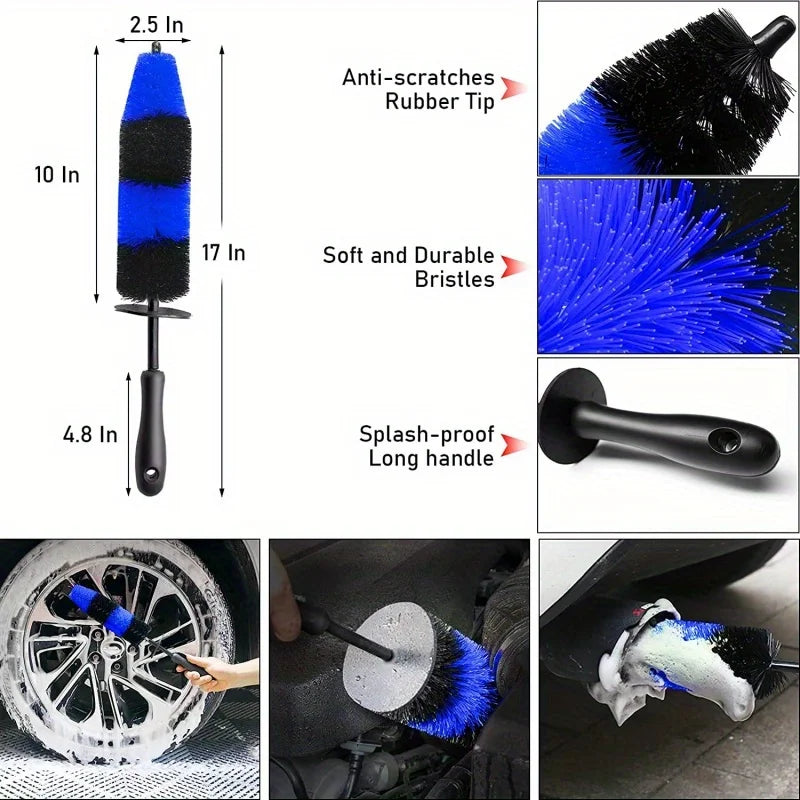 20PCS Car Detailing Brush Kit Wheel, Tire & Drill Cleaning Brush Set