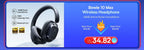 Baseus Bass 30 Max Wireless Headset Bluetooth 5.3 Over Headphones Bass-Enhancing 40mm Diaphragm Ultra Low Latency Earphones 50H