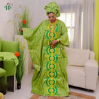 Women's Luxury Elegant Embroidery Traditional outfit with Scarf