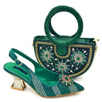 2024 Nigerian Design Evening Party Shoes And Bag Set Lucky Star Bag With