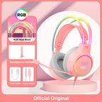 ONIKUMA RGB Gaming Headphones with HD Flexible Mic 3.5mm Gaming Headsets For PC Xbox PS4 PS5 Switch Computer Games