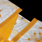 Family Matching African Wedding Outfits For Husband and Wife Bazin Riche Robes Custom Couple Dashiki Set Boy Kid white Dress