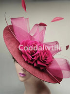 Big Flower Fascinators Hat Headpiece Women Kentucky Church Millinery Cap Ladies