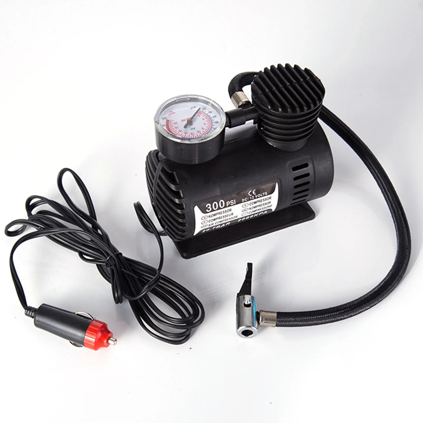 Portable Air Pump Inflator  Compact Car Tire & Multi-Purpose Air Compressor