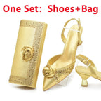 New Fashion Women Shoes and Bags To Match Set Nigeria Party Women's Pumps with