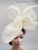 Elegant Flower Fascinator Pillbox Cap Wedding Women Fascinator Hat Headband