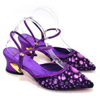 Italian Design Three-Dimensional Women's Bags And Ladies Heel Shoes