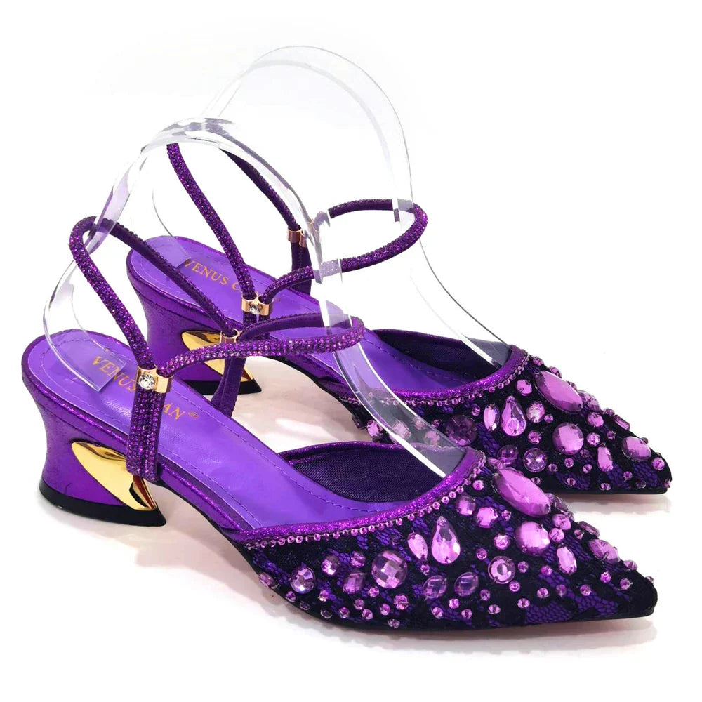Italian Design Three-Dimensional Women's Bags And Ladies Heel Shoes