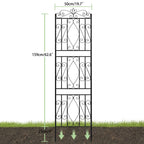 Large Tall Metal Garden Trellis, Plant Climbing Aid, Lattice Antirust Border, Outdoor Yard, 2Pcs