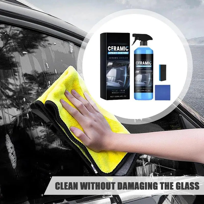 Nano Glass Cleaner Spray 120ml Hydrophobic Car Coating & Anti-Scratch Polish