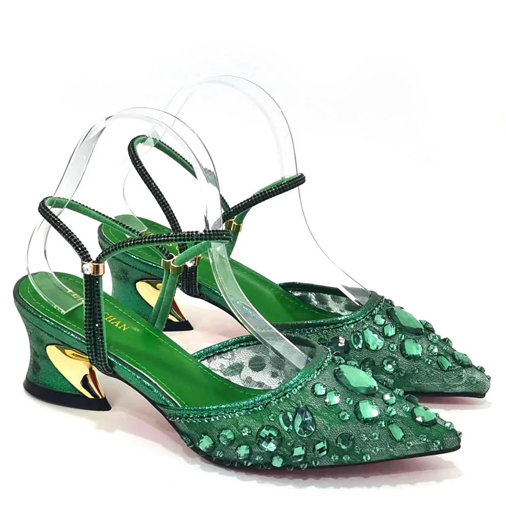 Italian Design Three-Dimensional Women's Bags And Ladies Heel Shoes