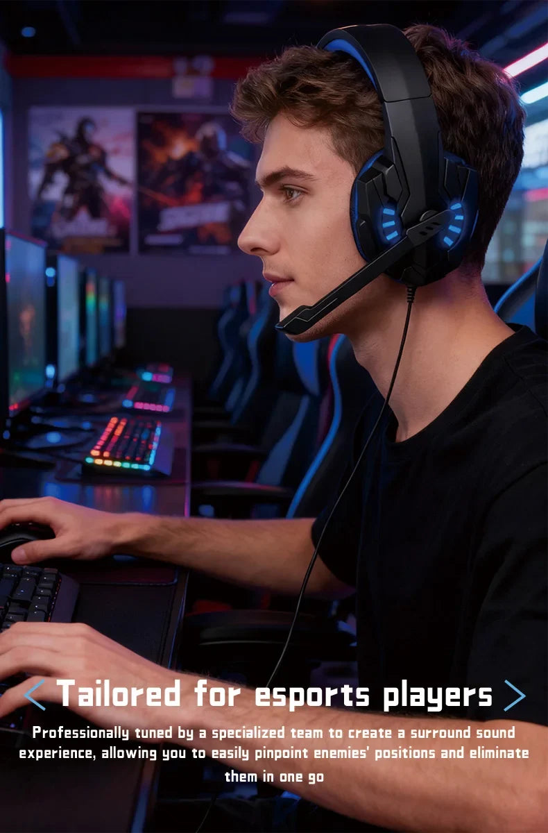 Gaming Headset with Mic Over-Ear Headphones Stereo