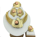 Fashion Dubai Gold-Plated Jewelry Set Simple Style African Necklace All Copper