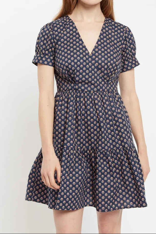 Louche Saara Jaipur Print Tiered Mini Dress