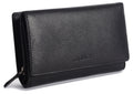 SADDLER PAULA Handmade Leather Trifold Purse – RFID Protected | 8 Card Slots, ID Window & Rear Zip Pocket | Gift Boxed