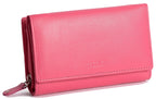 SADDLER PAULA Handmade Leather Trifold Purse – RFID Protected | 8 Card Slots, ID Window & Rear Zip Pocket | Gift Boxed