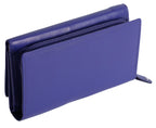 SADDLER PAULA Handmade Leather Trifold Purse – RFID Protected | 8 Card Slots, ID Window & Rear Zip Pocket | Gift Boxed