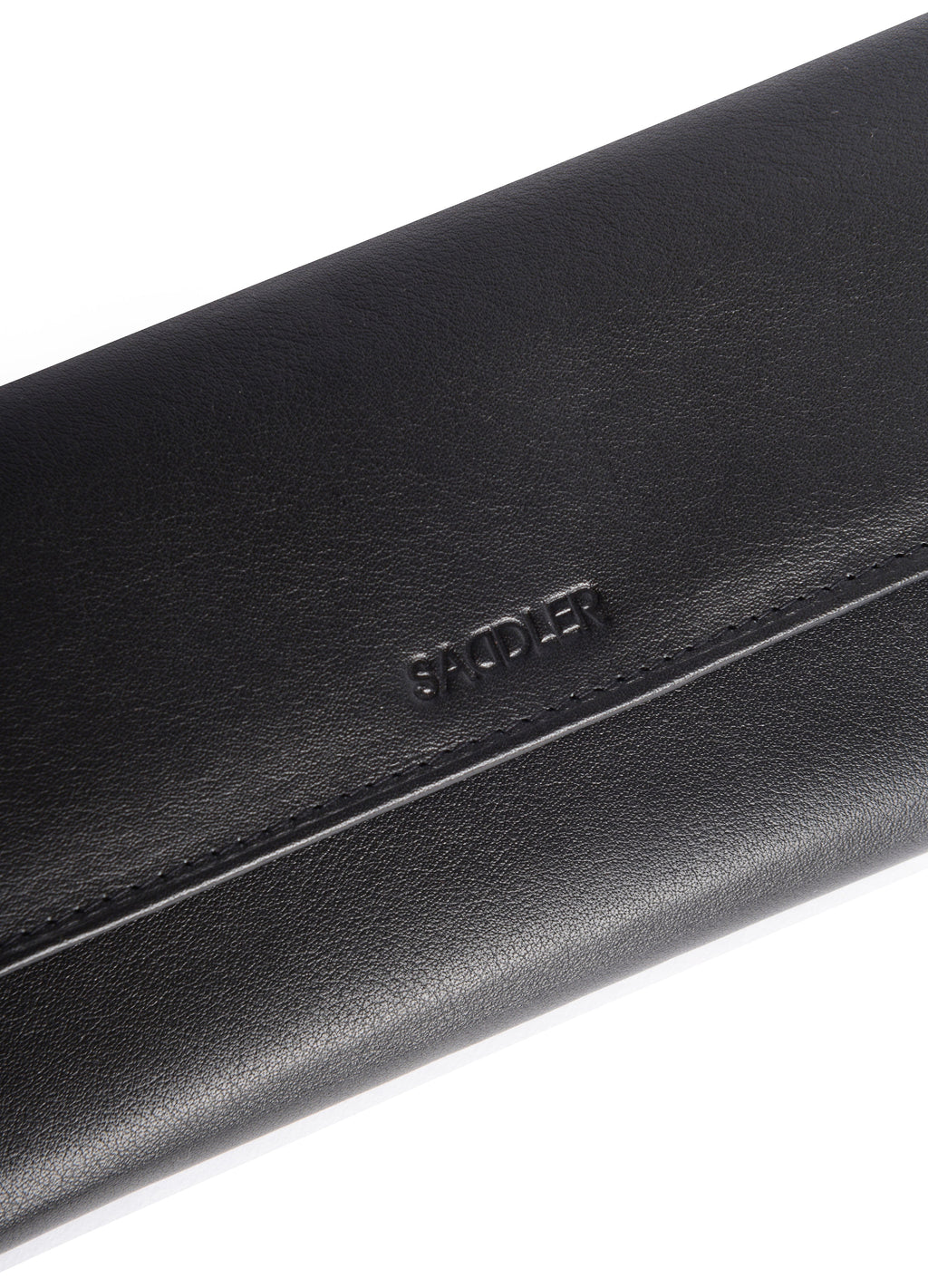 SADDLER CLAIRE Long Leather Trifold Purse - 18 Card Slots, Dual Zip Pockets, and Note Sections - RFID Protected