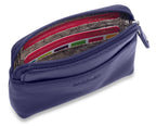 Compact Leather Zip-Top Purse "Pia" – Handmade by Saddler | RFID Protected & Gift Boxed | Multi-Functional Card, Coin & Key Holder