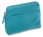 Compact Leather Zip-Top Purse "Pia" – Handmade by Saddler | RFID Protected & Gift Boxed | Multi-Functional Card, Coin & Key Holder