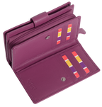 SADDLER GEORGIE Leather Double-Sided Purse - 13 Card Slots, Generous Space for Notes and Coins - RFID Protected