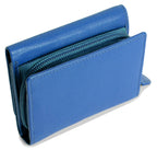 SADDLER CARLA Handmade Leather Compact Trifold Purse – RFID Protected | 5 Card Slots, ID Window & Zipped Coin Pocket | Gift Boxed