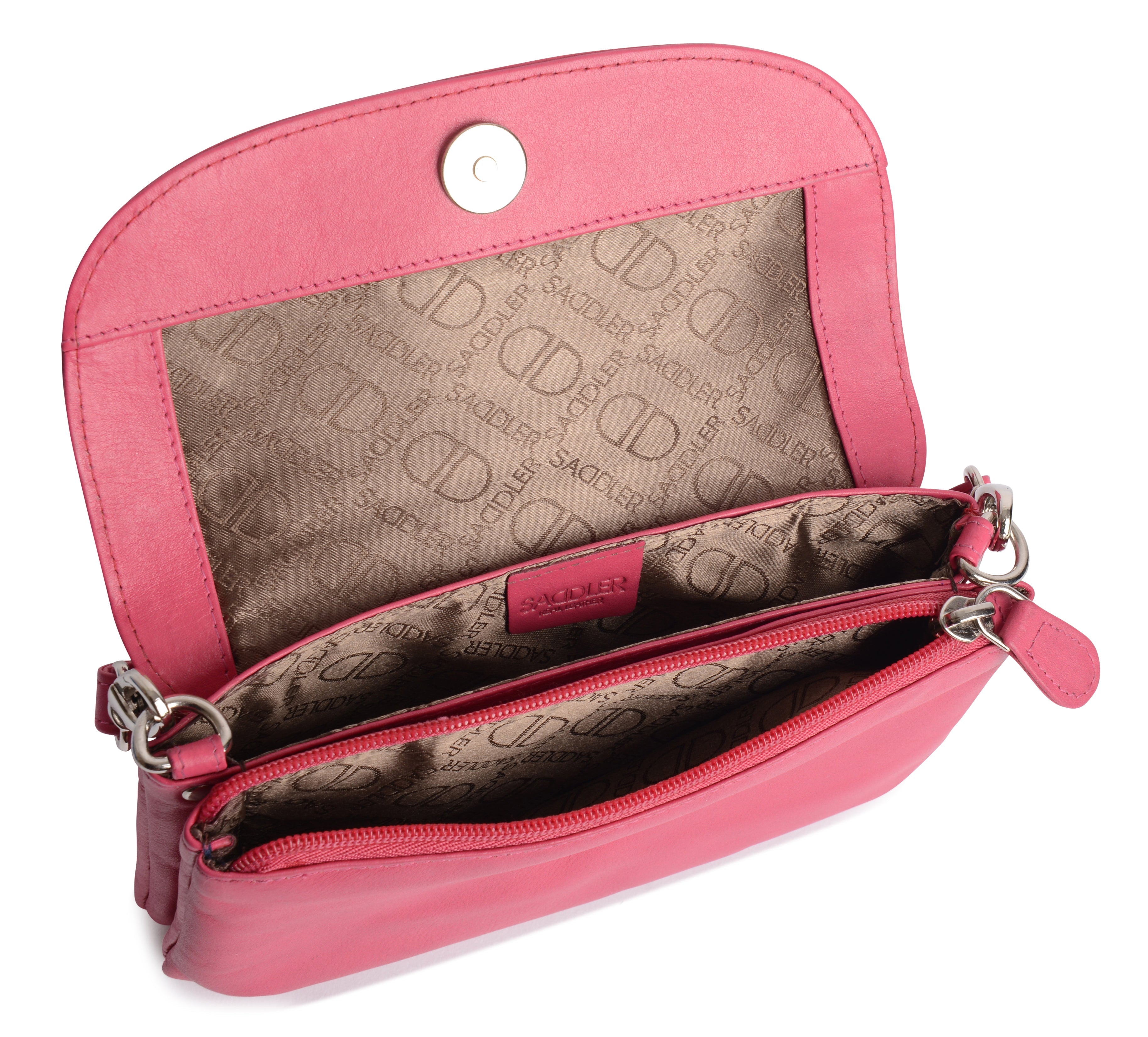 SADDLER Audrey Compact Leather Crossbody Bag & Clutch – Versatile & Stylish - Gift Boxed