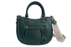 SADDLER "Chloe" Real Leather Twin-Handle Handbag with Crossbody Strap - Handmade, with Keepsake Pouch