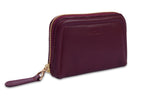 SADDLER "Annabelle" 2 Section RFID Real Leather Zip Top Coin Purse (Gift Boxed)