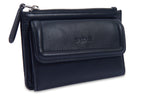 SADDLER "Marion" Bifold Real Leather Card Wallet with Zip Top Coin Purse (Gift Boxed)