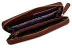 SADDLER "Beatrice" RFID Long Zipper Real Leather Purse (Gift Boxed)