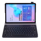 A860 For Samsung Galaxy Tab S6 10.5 inch T860 / T865 Detachable Bluetooth Keyboard Tablet Case with Pen Holder Elastic Strap(Black)