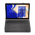 ST830S Bluetooth 3.0 Fine Wool Texture PU Leather ABS Detachable Seven-color Backlight Bluetooth Keyboard Leather Tablet Case for Samsung Galaxy Tab S4 10.5 inch T830 / T835, with Pen Slot & Holder